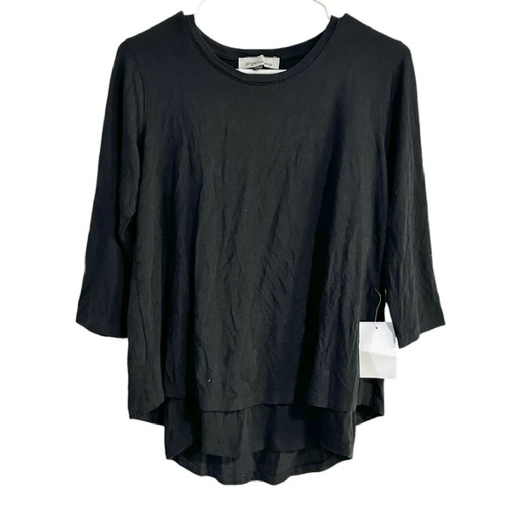 Angel Maternity Double Layer Maternity/Nursing Top in Black Size XS NWT